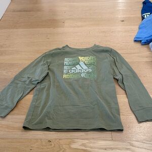 Adidas Kids Olive Long Sleeve Tee